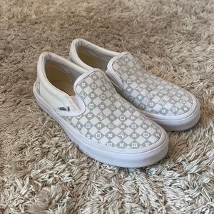 Gray, Louis Vuitton Vans size 8.5! Worn once!